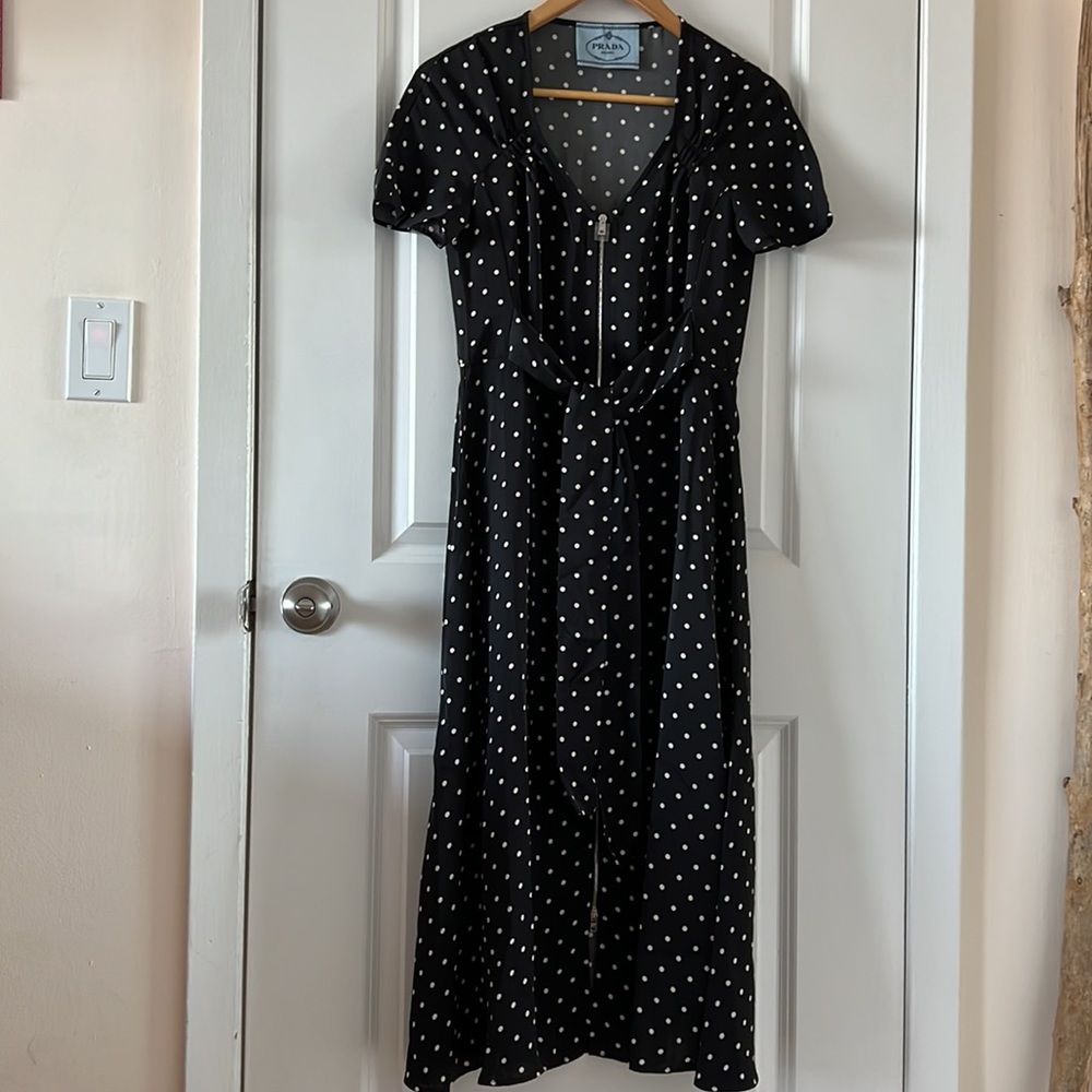 Prada polka dot dress